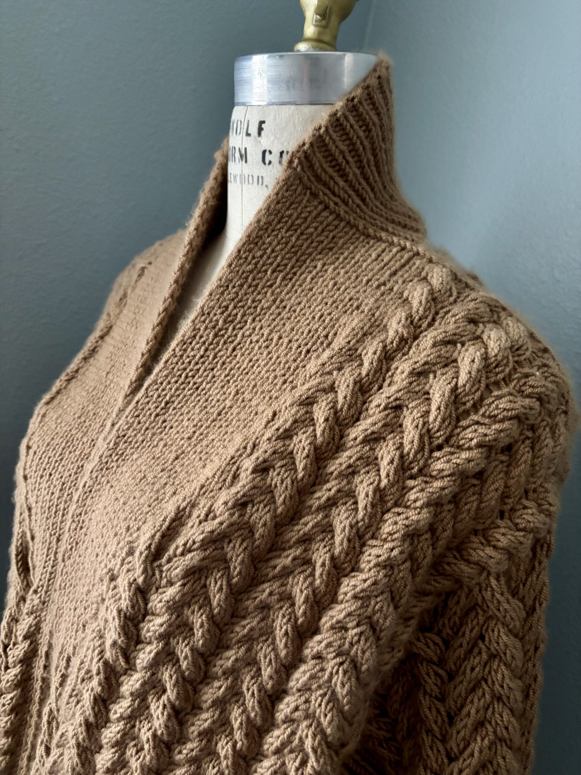 The Hand-knit Connelly Cardigan and its Twisty Cables